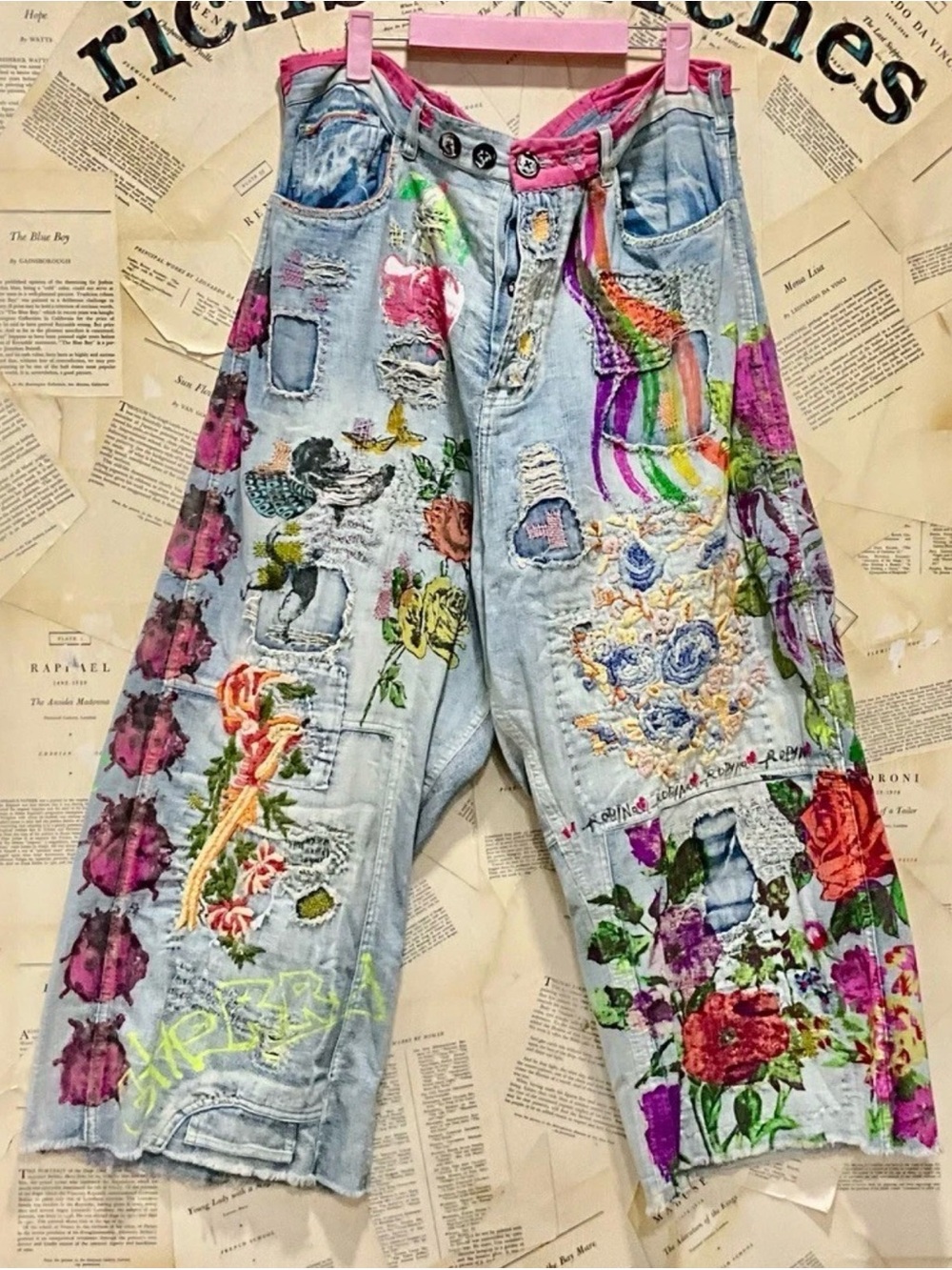 Magnolia Pearl Peonies Dani Blues Denims Pants 906 Washed Indigo - Picture 3 of 6